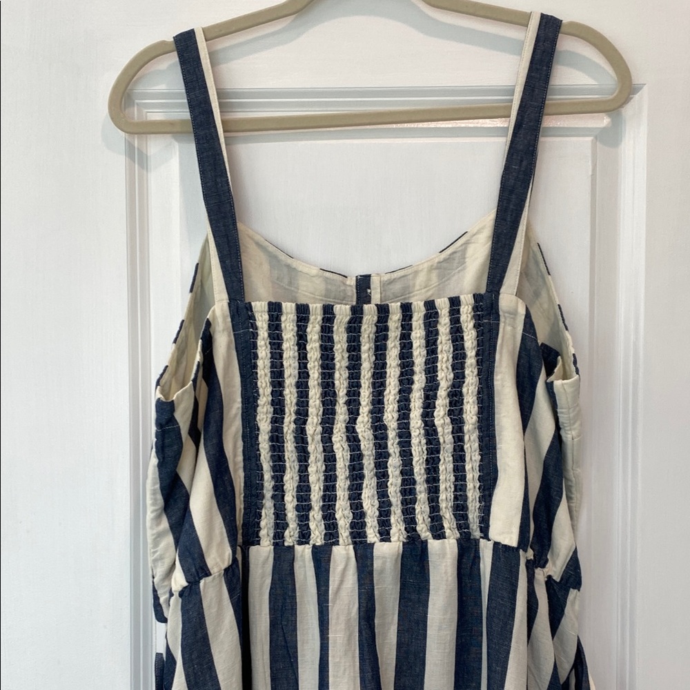 Pact cotton Navy and White Stripe Button-Front Dress - Picture 6 of 10